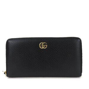 GUCCI Black Leather GG Marmont Wallet